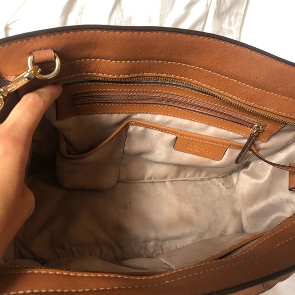 Michael Kors Selma Satchel Bag in Cognac - Picture 12 of 16